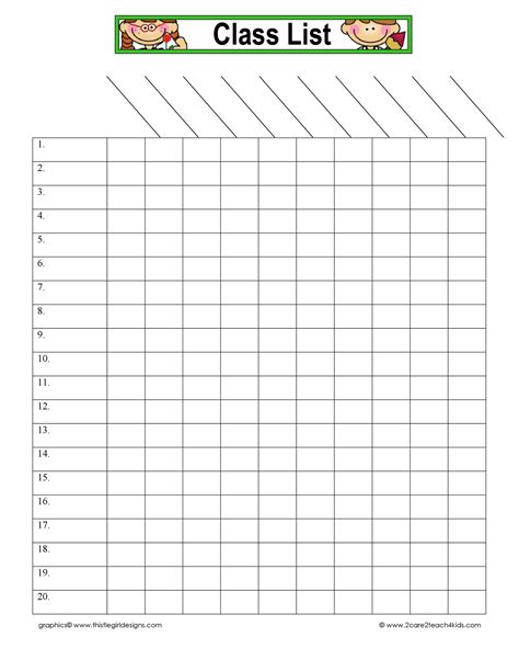 This freebie includes:•Roster template with 4 columns for 30 students (numbers included)•Grade sheet template with 12 columns for 30 students (numbers included)Use this product for:grade sheets for all of your grading! You can keep them in a binder or a clipboard for easy access.rosters to gather information about your students such as .... 