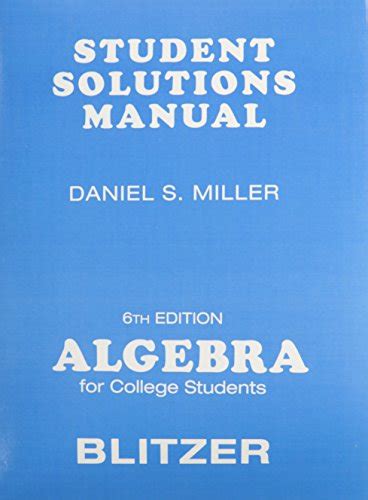 Student s solutions manual for college algebra. - Manuali di macchine per cantiere mtd.