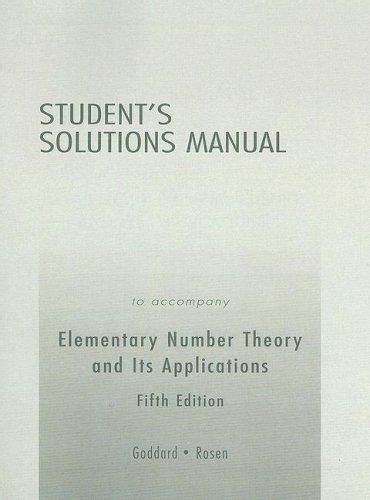 Student s solutions manual for elementary number theory with applications. - Computer primer resource guide for nurses by susan j grobe.