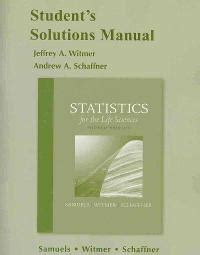 Student s solutions manual for statistics for the life sciences. - Weinig unimat 23 e kehlmaschine bedienungsanleitung schaltplan.