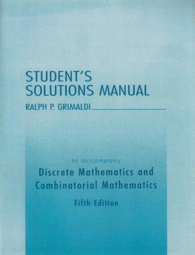 Student solutions manual discrete and combinatorial mathematics. - Erinnerungen, insbesondere an meine heiamtstadt glauchau, die geburtsstadt agricolas.
