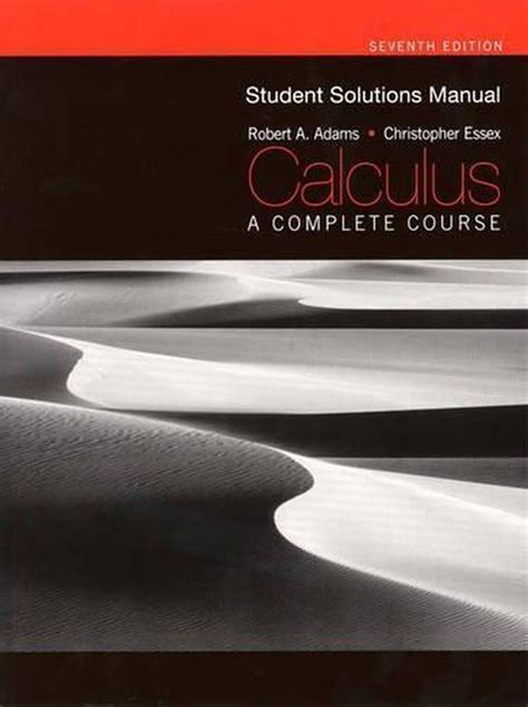 Student solutions manual for calculus a complete course. - House on mango street journal guide answers.