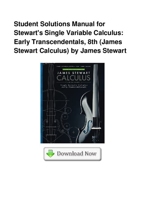 Student solutions manual for calculus early transcendentals single variable. - They say i answers to exercises.