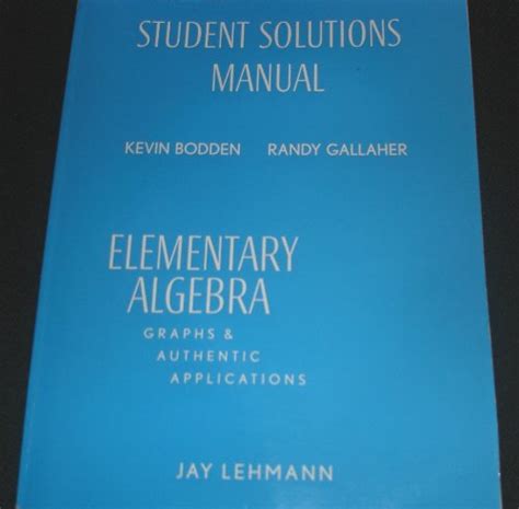 Student solutions manual for elementary algebra graphs and authentic applications. - The 46 rules of genius an innovators guide to creativity voices that matter.