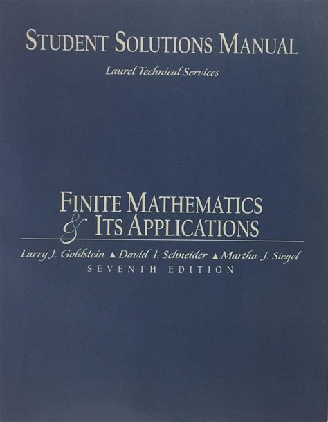 Student solutions manual for finite mathematics its applications. - Architektur und bildende kunst von 1933 bis 1945.