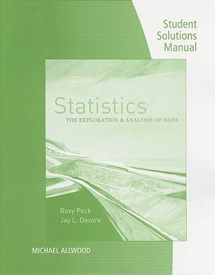 Student solutions manual for peckdevores statistics the exploration analysis of data 7th. - Ford escort and sierra rs cosworth workshop manual.