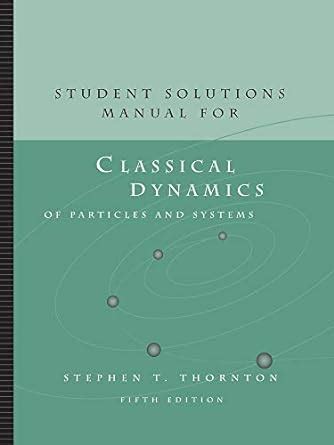 Student solutions manual for thornton marion s classical dynamics of. - Stairville dmx master 1 user manual.