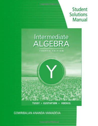 Student solutions manual for tussy gustafson koenig s intermediate algebra. - Manual for sorvall rc 5b plus.