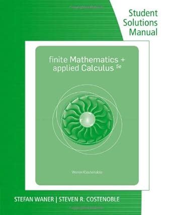 Student solutions manual for waner costenobles finite math and applied calculus 5th. - 1966 mercury 200 20 hp manual.