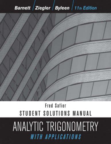 Student solutions manual to accompany analytic trigonometry with applications. - Manuale del pulitore per piscine polaris 180.