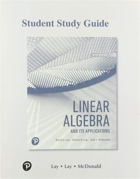 Student study guide for linear algebra lay. - Handbook of analytical instruments author r s khandpur published on january 2007.