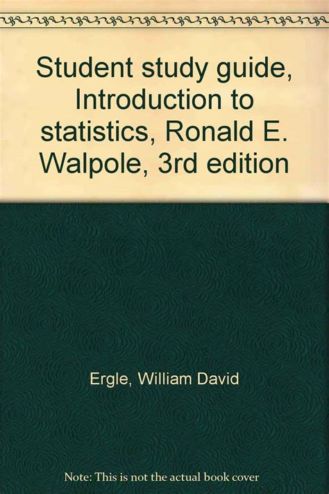 Student study guide introduction to statistics ronald e walpole 3rd edition william david ergle. - Visual basic programmers guide to the net framework class library kaleidoscope.