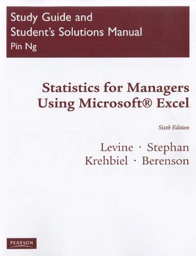 Student study guide solutions manual for statistics for managers using ms excel. - Don vicente rocafuerte y la medicina ecuatoriana.