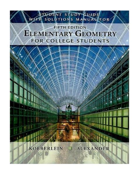 Student study guide with solutions manual for elementary geometry for college students 5th. - Lifecare plv 102 beatmungsgerät service handbuch.