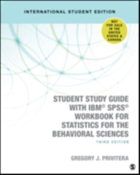 Student study guide with spss workbook for statistics for the behavioral sciences second edition. - The funeral celebrants handbook by barry h young.