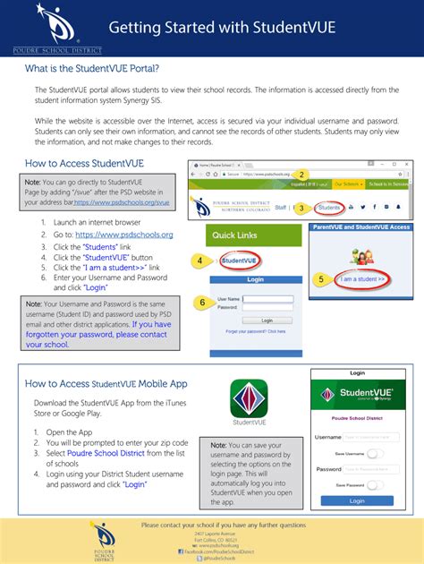 Student view psd. StudentVUE Account Access. Poudre School District. User Name: Password: More Options. Contact your school if you do not have your account details. … 