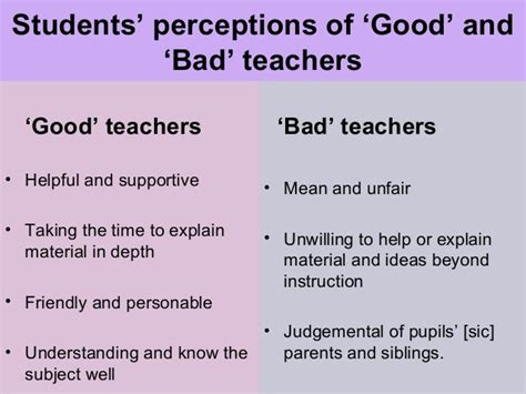 Students’ perception of good and bad teaching: report of a critical ...