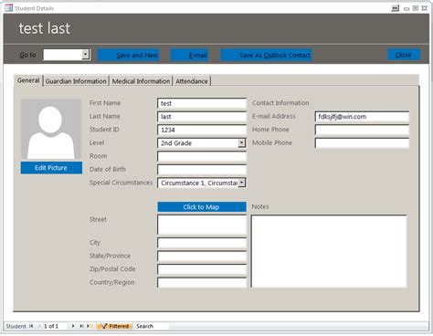 Students Template Students Database Software