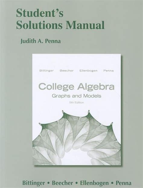 Students solutions manual for college algebra graphs and. - Moving mountains and millionaires a guide to life success.