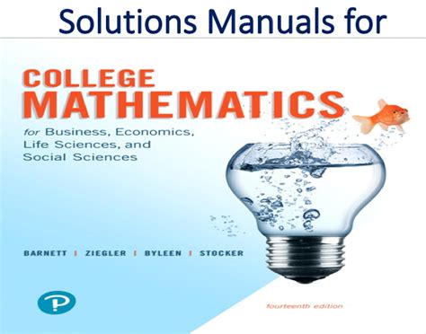 Students solutions manual for mathematics for business. - Administración del sr. dr. dn. josé luis tamayo, juzgada, desde el origen de su candidatura..