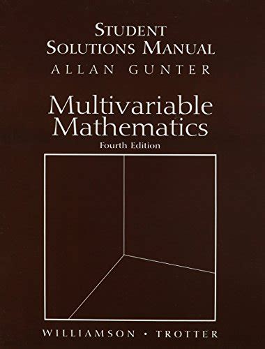 Students solutions manual for multivariable mathematics. - Daihatsu rocky gear box service manual.