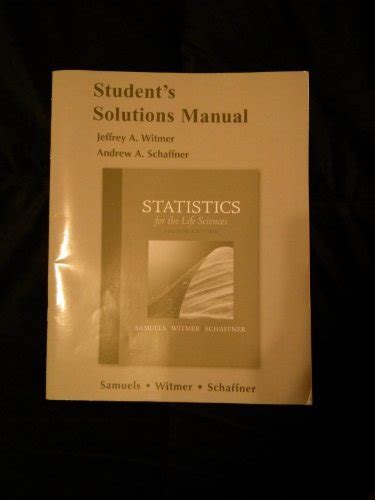 Students solutions manual for statistics for the life sciences. - Geglaubt habe ich, deshalb habe ich geredet.