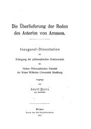 Studien und texte zu asterios von amasea von adolf bretz. - Nec illustrated guide handbook full version.