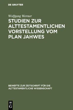 Studien zur alttestamentlichen vorstellung vom plan jahwes. - Handbook on data centers by samee ullah khan.