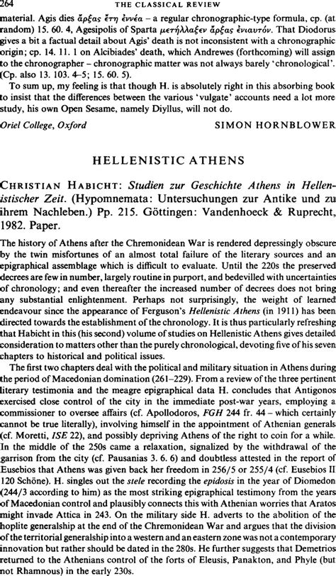 Studien zur geschichte athens in hellenistischer zeit. - Child and adolescent psychiatry a comprehensive textbook.