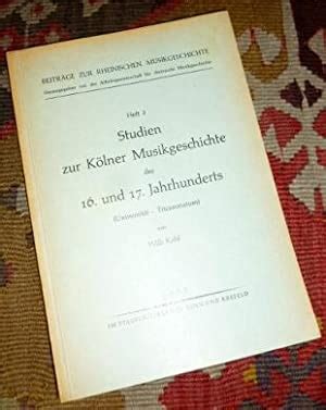 Studien zur ko lner musikgeschichte des 16. - Estudios de derecho canónico y derecho eclesiástico.