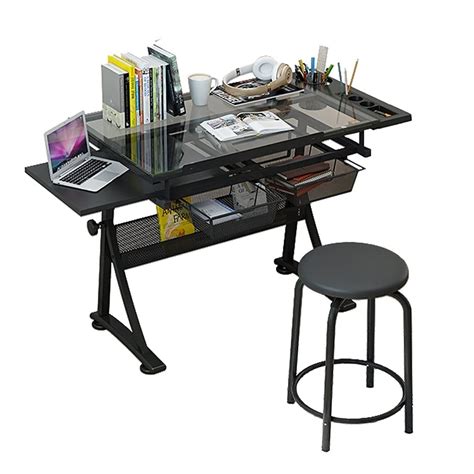 Studio Designs Alpha Drafting, Drawing and Craft Table with Adjustable