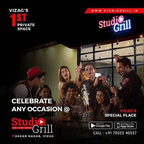 More from Studiogrill. Studiogrill. Party places in Vizag — Studio Grill. Studio Grill is a popular party place located in Vizag, India. This trendy and upscale venue is perfect for hosting a .... 