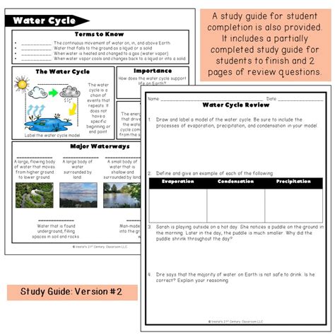 Study Guide Cycle Water