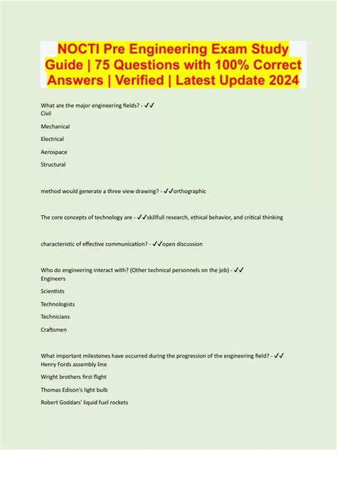 Study Guide Nocti Pre Engineering