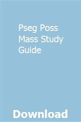Study Mass Test Poss Guide