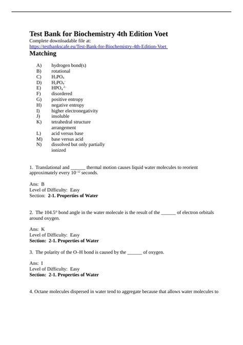 Study Voet Case Answers
