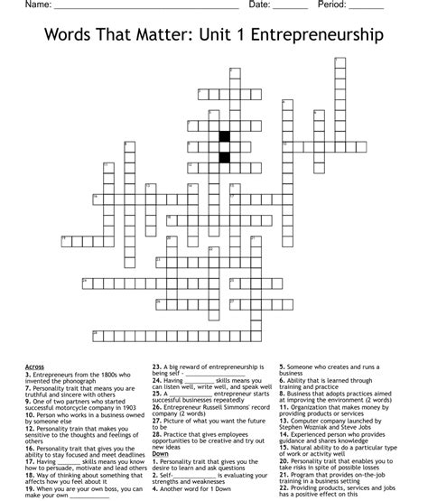 Study guide 1 1 entrepreneurship crossword answers. - Manejo manual de preguntas y respuestas.