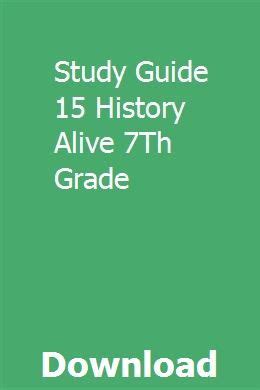 Study guide 15 history alive 7th grade. - Pro e wildfire 4 sheet metal manual.
