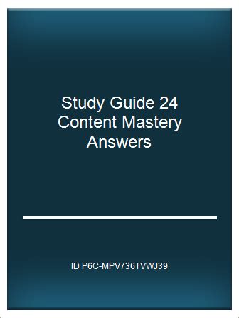 Study guide 24 content mastery answers. - Valleylab force fx 8c user manual.