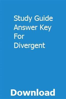 Study guide answer key for divergent. - Kia picanto service and repair manual.