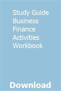Study guide business finance activities workbook. - Manual practico de suplementos energeticos salud y vida natural.