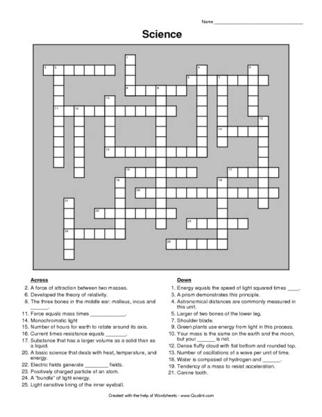 Study guide exploring science crossword puzzle answers. - Reservoir engineering craft hawkins solution manual.
