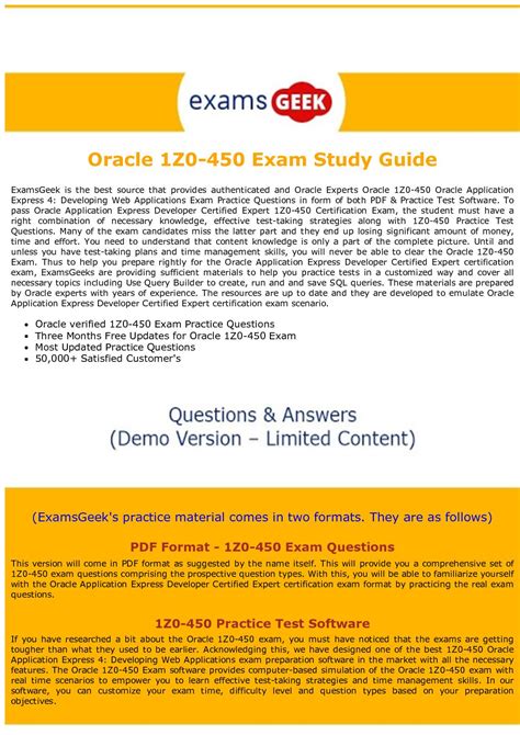 Study guide for 1z0 450 oracle application express 4 developing web applications oracle certification prep. - Barfield pitot static test set 1811d manual.