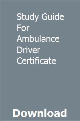 Study guide for ambulance driver certificate. - Gis fundamentals a first textbook on geographic information.