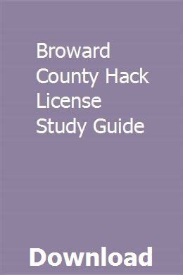 Study guide for broward county hack license. - Manual de responsabilidad social by ivonne quevedo.