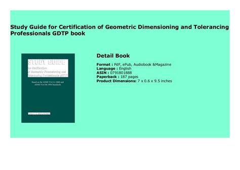 Study guide for certification of geometric dimensioning and tolerancing professionals gdtp. - 91 oldsmobile cutlass ciera repair manual.