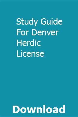 Study guide for denver herdic license. - Rspb pocket guide to british birds second edition by simon.