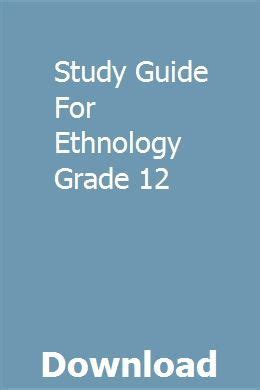 Study guide for ethnology grade 12. - Army field manual fm 5 484.