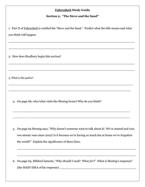 Study guide for fahrenheit 451 the sieve and the sand answers. - The anger habit in relationships a communication handbook for relationships marriages and partnerships.