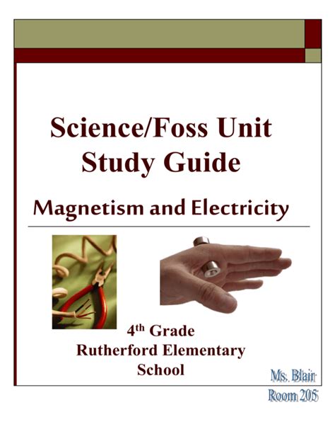 Study guide for foss electricity and magnetism. - Teoria ling istica metodos herramientas y paradigmas manuales.